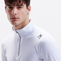 HOTSUIT sweat-absorbing clothing 2019 autumn new mens high collar slim fit quick-drying perspiration sports fitness long-sleeved T-shirt