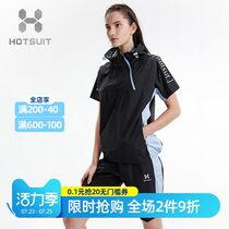 hotsuit After show violent sweat clothes womens 2020 summer running light sweat fitness clothes sports short-sleeved suit tide