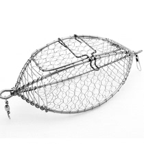 Four-corner stainless steel bait cage nesting cage big green needle chicken cage shrimp cage fishing nesting machine fishing bait cage