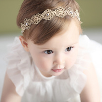 Babys birthday Crown hair with baby Han version Princess cute childrens head decorated hair hoop male one year old birthday hat