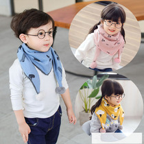 Childrens scarves scarf-neck baby boys baby boy pure cotton autumn winter neck jacket spring and autumn thin girl baby triangle towel winter