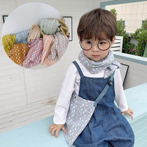 Childrens scarves spring-autumn-thin children Fall windproof warmth 100 hitch for Korean version of baby apron winter male and female cotton linen