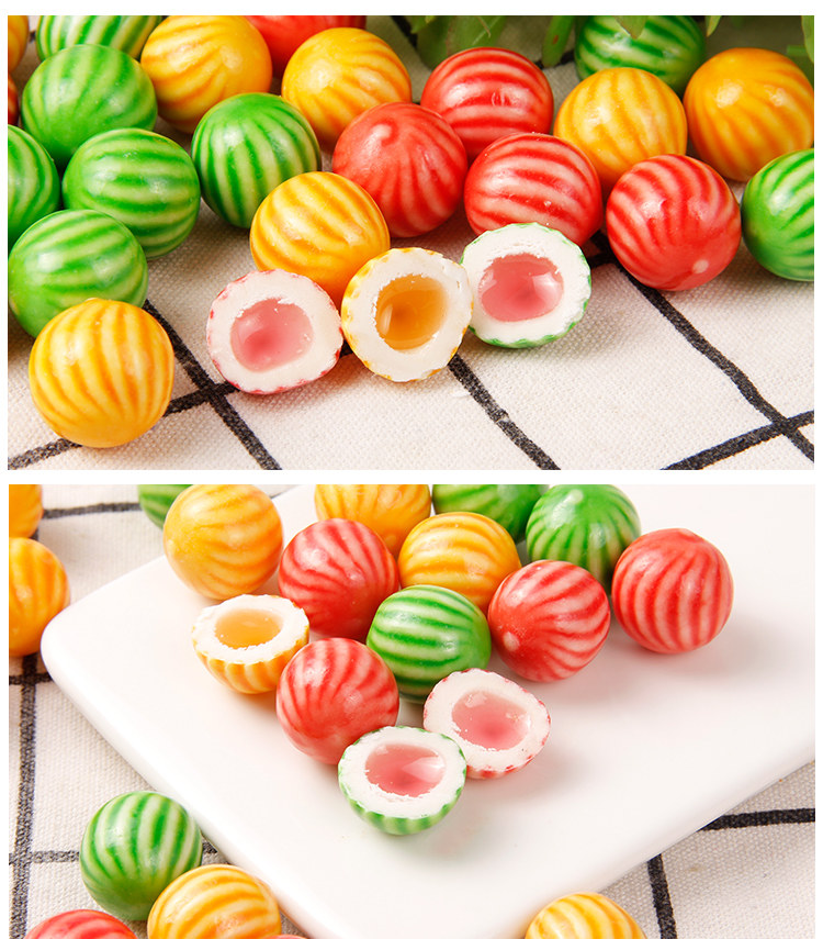 漂亮兔 夹心西瓜泡泡糖 爆浆泡泡糖口香糖零食80后怀旧糖果食品