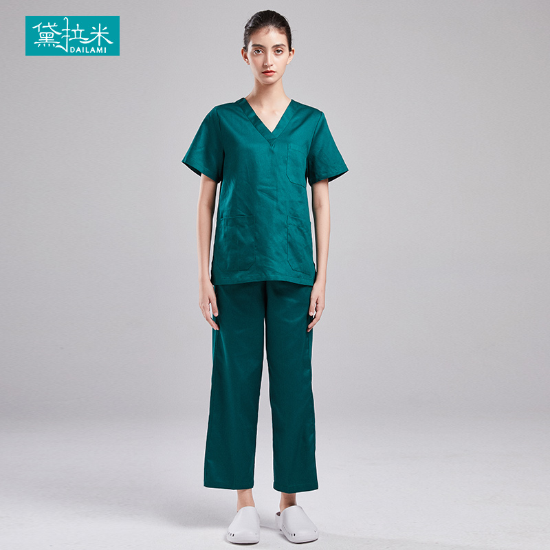 黛拉米纯棉手术室工作服大码洗手衣