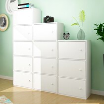 Simple and simple bookcase saving space floor-to-floor combination bookshelf large capacity with door storage locker living room partition cabinet