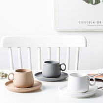 Coffee mug women set home Nordic Cup minimalist ins ceramic cup with lid spoon couple mug oatmeal Cup