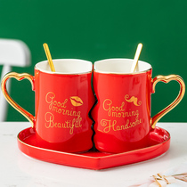 Couple water cup a pair of couples ceramic cup couple mug couple Cup home drinking water wedding Cup