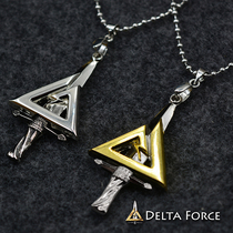 US military fan war logo jewelry mens Delta special Forces mens military fan necklace pendant