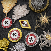 Soviet Ocean High Seas Fleet Maltese Crusader Edelweiss Hunter Mountain Division Sniper Oak Leaf Badge