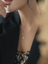 Senior sense light luxury niche temperament sterling silver necklace female design sense sweater chain long 2021 New choker