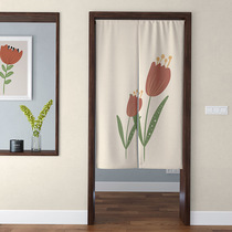 Door curtain partition blinds Bedrooms kitchen Semi-cut cotton linen New Nordic Wind toilet Toilet Toilet Shelter Blinds Free