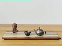 DICAHOME walnut rectangular dry bubble table tea tray wooden tea cup tray household tea cup