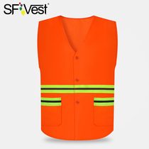Sanitation vest reflective vest Sanitation work clothes Green garden reflective clothing Cleaning construction horse clip cleaning workers