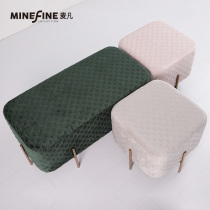 Maifan Nordic sofa shoe change stool creative bedroom living room coffee table stool Modern fabric lazy assembly