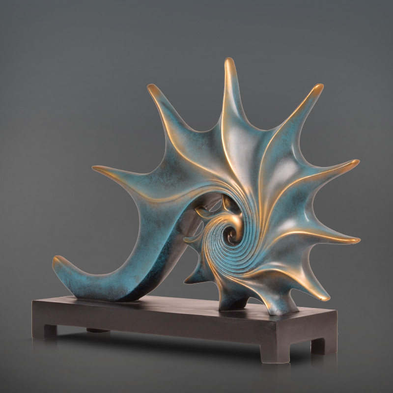 王㊣欧式复古创意海螺摆件家居饰品现代客厅书房电视柜装饰工艺品_7折