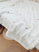 Love to baby high quality thick milk velvet embroidery cotton blanket newborn baby children wash cotton cover