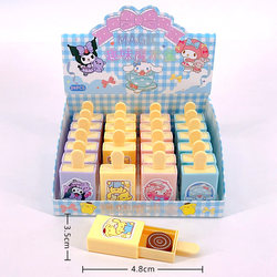 24 pieces of magic eraser fun gift prizes for elementary school students, school surrounding erasers, stationery, hidden pull-out erasers