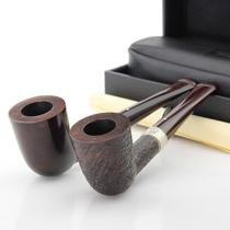 British white point pipe 2015 Year of the Sheep Zodiac commemorative bucket Leather bucket bag certificate Sterling silver Maroon glossy 4105