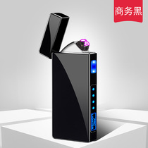 907 Dual Arc Lighter Charge Windproof Usb Electronic Cigarette Lighter Personality Male button ignition power display