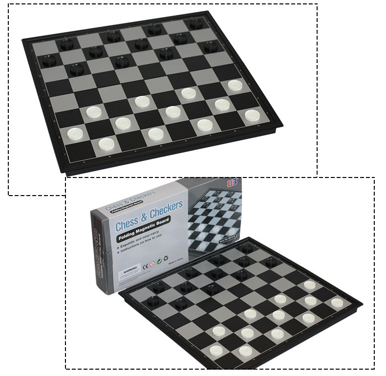 Шахматы u3国际象棋便携式磁性折叠棋盘 儿童chess中号包邮 Ub 4812b