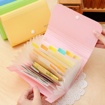 Deli mini organ bag 5561 bill folder bag Snap-on multi-function file bag Information bag Candy color