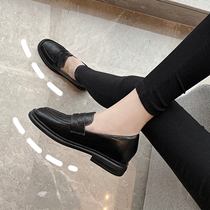 Inside Heightening Womens Shoes Spring Autumn Season 2022 New Single Shoes Women One Foot Pedal Shoes Women Lefu Shoes Genuine Leather Small Leather Shoes Women
