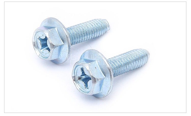 带齿外六角法兰三角牙螺丝m5m6m8法兰面自锁螺丝三角牙自攻螺钉