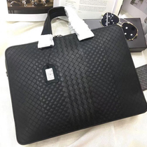 Woven mens handbag handbag leather slapped wax cow leather 13 inch mens bag bag computer bag single shoulder inclined satchel bag