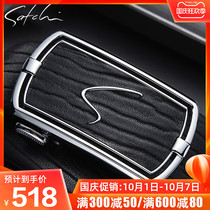 Shachi belt mens leather automatic buckle belt sea lion pattern mens business head layer pure cowhide high-grade trousers