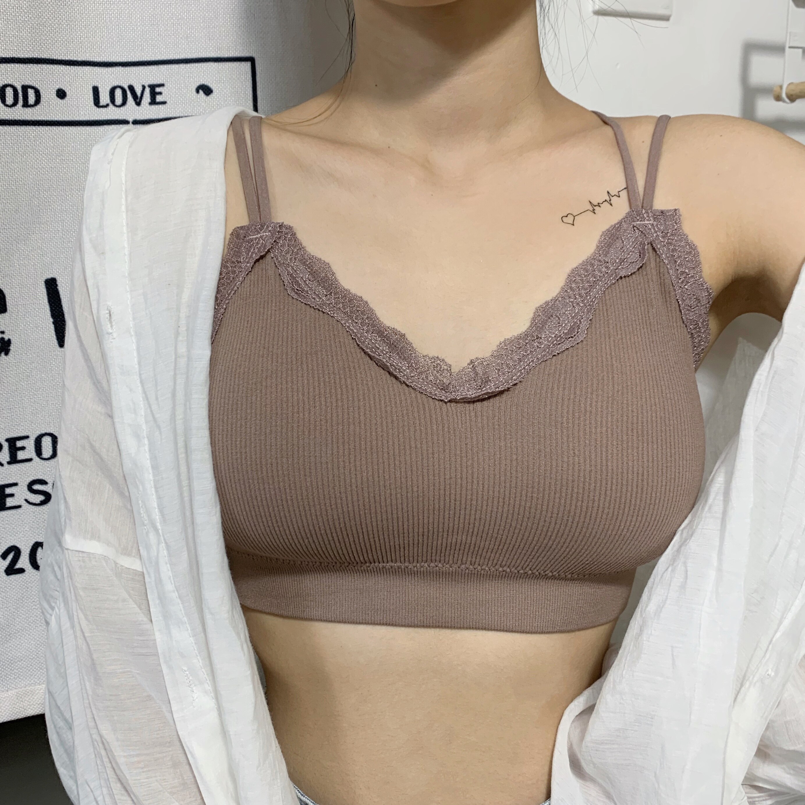 实拍实价抹胸无钢圈运动文胸薄款吊带网红爆款裹胸学生少女内衣