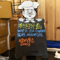 Chef Styling Table Top Shelf Small Blackboard Billboard Shop With Commercial Bar Handwritten Promotion Board Reminder Board