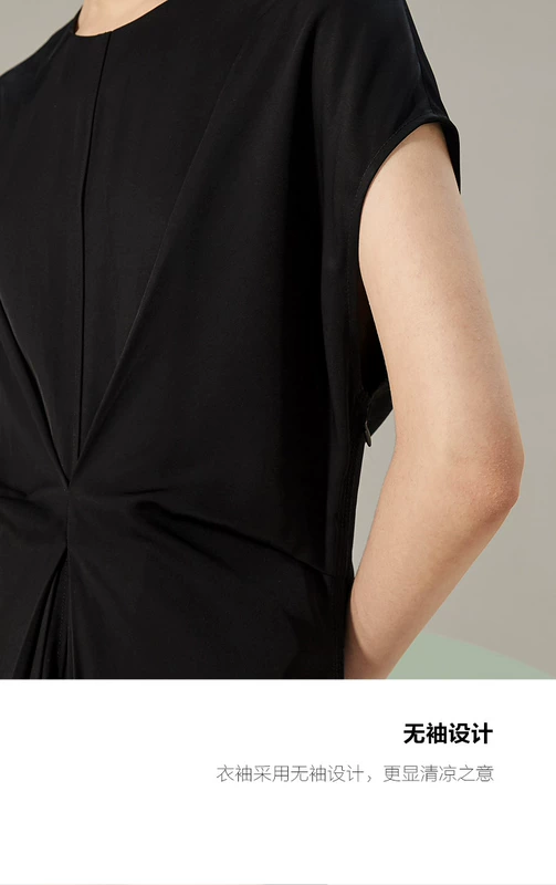 Sản phẩm mới của OVV nữ xuân hè nhập khẩu vải Nhật Bản đầm nữ cổ tròn thắt eo - Sản phẩm HOT