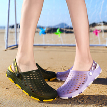 Net red Korean version of summer breathable men and women beach driving drifting to the stream to play water birds nest leisure hole drag sandals men