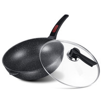 British Enteng Maifan stone pan wok Less fume non-stick pan 30cm frying pan Induction cooker gas stove Universal