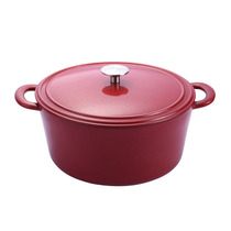 Hardware preferred pot Enamel stew pot Iron pot Household pumpkin soup pot binaural stew pot Electromagnetic gas universal
