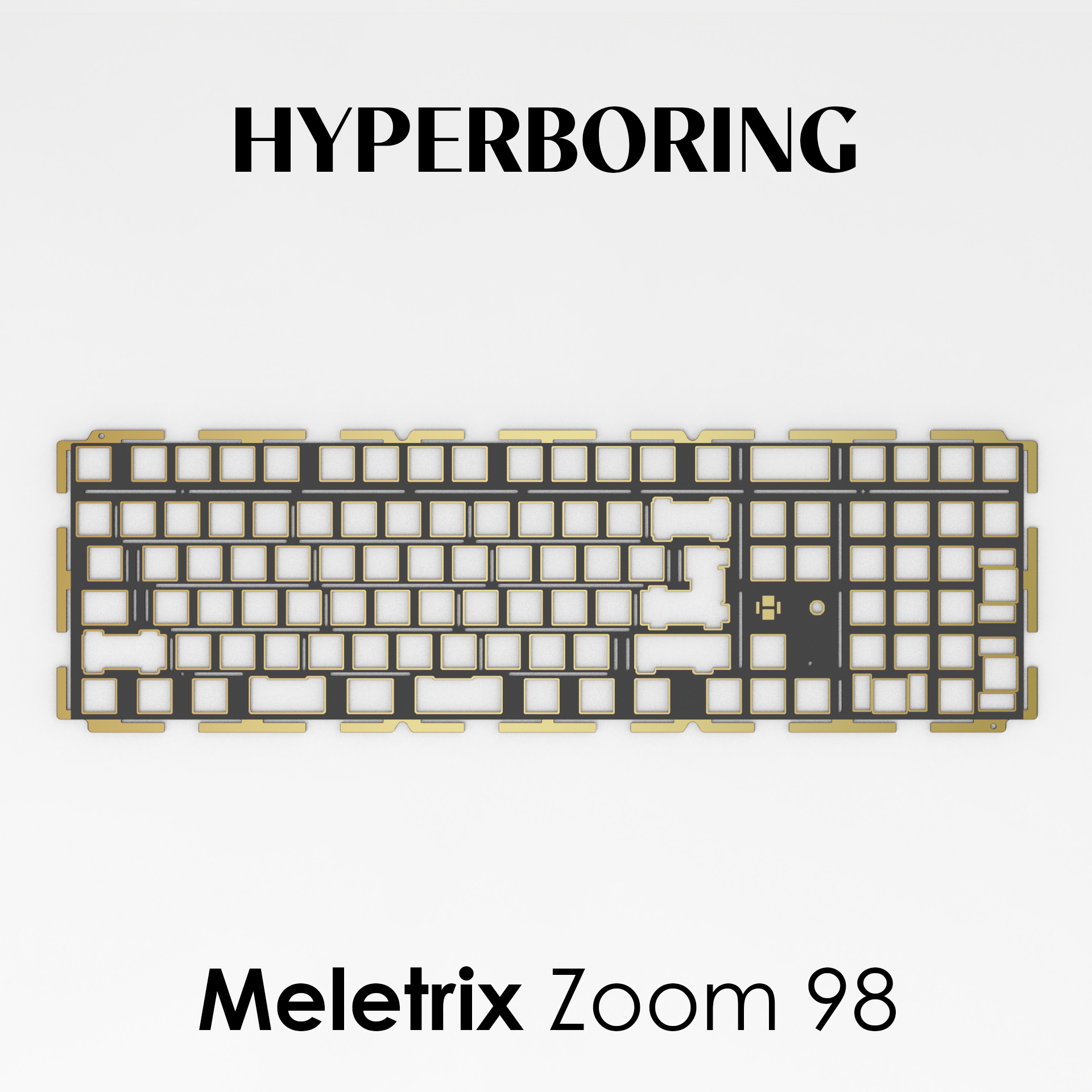 Meletrix ZOOM TKL 試打のみ PVD＋内部配重 真鍮PC FR4 Meletrix ZOOM TKL 試打のみ PVD＋内部配重 真鍮PC FR4