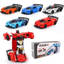 Impact deformation remote control car model toy children Boy electric deformation robot light music deformation car