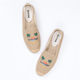 2023 shallow mouth straw espadrille slip-on white shoes denim shoes thick-soled fisherman shoes for women versatile