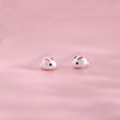 Korean version of soft cute s925 sterling silver white rabbit earrings female cute animal small fresh three -dimensional rabbit earrings small Korean version of soft cute s925 sterling silver white rabbit earrings female cute animal small fresh three -dimensional rabbit earrings small