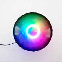 Polar bear colorful light emitting 12cm CPU FAN multi-platform fan ultra-quiet computer radiator 115X