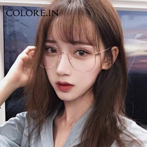 Ophthalmoscopes female large box of Korean version of the tide with a degree network red eyes round face anti-blue radiation anti-sermoscope