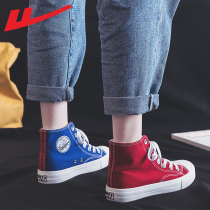 Back Force High Help Canvas Shoes Women Shoes Bursting Shoes Mandarin Pair Shoes Korean Version Trendy Women Shoes Couple Casual Canvas Mens Shoes