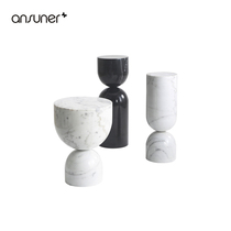 Nordic natural marble side modern simple coffee table sofa corner few creative leisure sofa coffee table combination