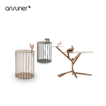 Ai Shang ansuner designer small tea table Nordic metal round side table personality creative side and corner several combinations