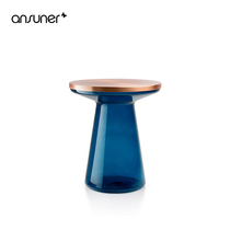 Ai Shang custom ansuner designer furniture large and small apartment handmade glass coffee table transparent side a few corners