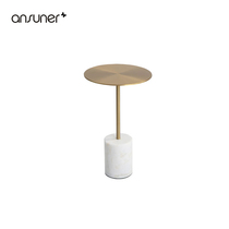 Nordic marble side light luxury creative coffee table sofa corner round modern simple loft hotel coffee table