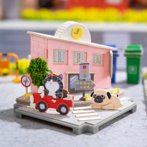 Wu Real and Bazaar Black ten thousand Sleeping Paper Model Scene blind box Small theater Long live Perimeter Genuine Solid Paper Model