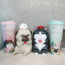 Royale ten thousand Sleeping mug Long live doll Bazaar Black Cat Dog Water Glass Blind Box Perimeter Ecstasy of the same movie City