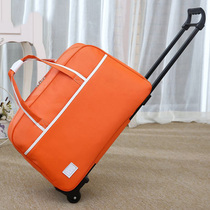 Short-distance travel bag portable portable trolley bag womens lightweight large-capacity travel bag Oxford cloth trolley bag luggage bag