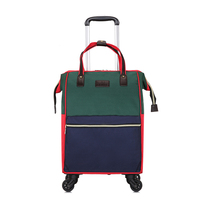 Running away from home trolley bag Short trip backpack Mute universal wheel luggage bag Oxford cloth boarding backpack